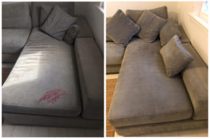 Northern Beaches Upholstery Cleaning before and after photos